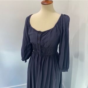 Madewell Twill Sophia Midi Dress sz XXS